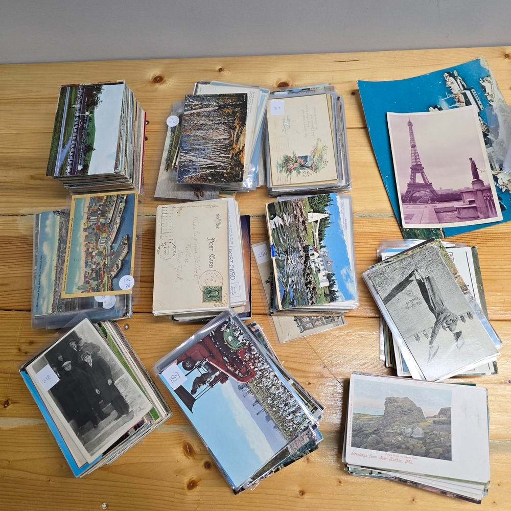 Huge Lot 1300+ Postcard Collection Various Locations & Wear Chrome RPPC Linen